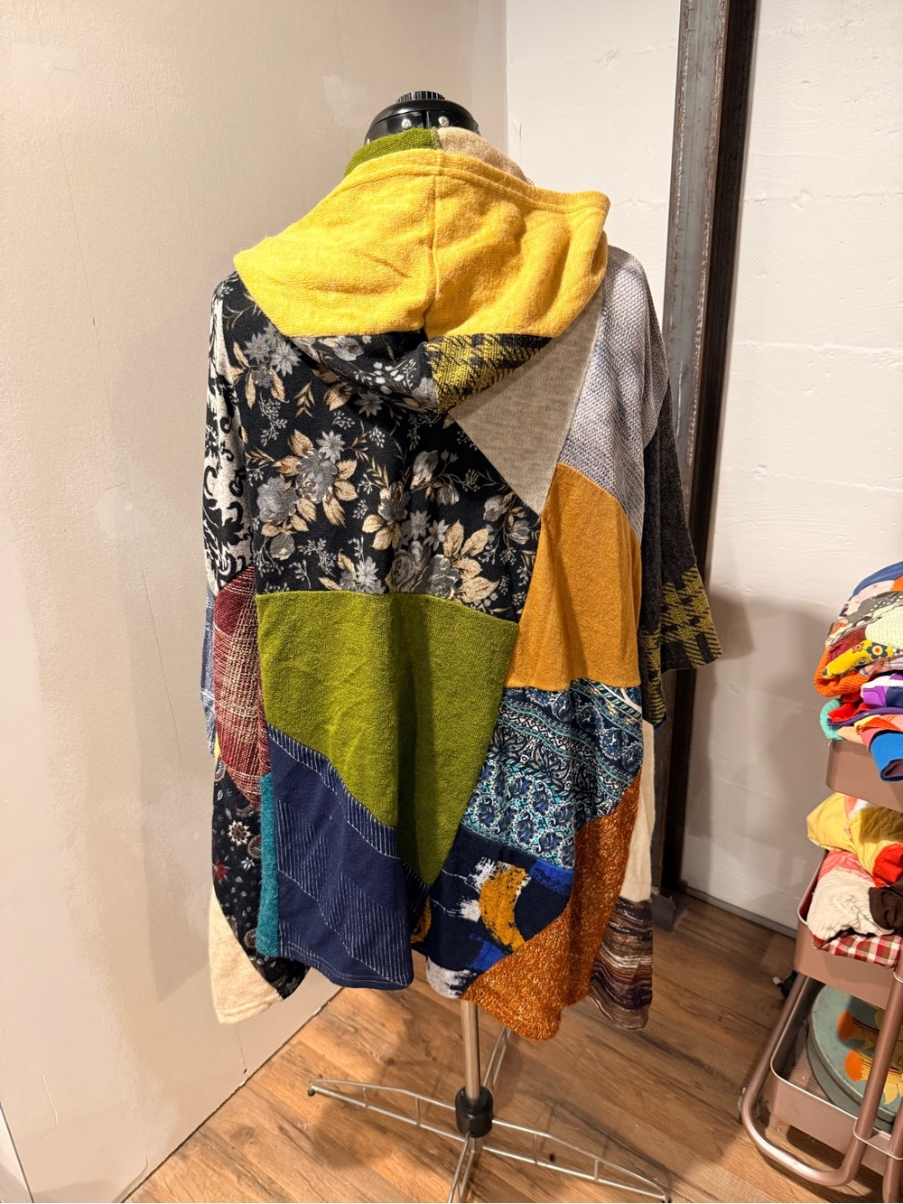 Colorful Patchwork Women's Poncho - Picture 7 of 7